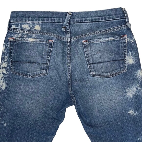 Ralph Lauren Denim Cropped Jeans Women Size 6 Medium Blue Bleached Spots Stretch - Picture 4 of 9